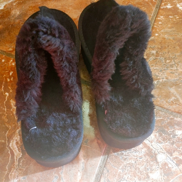 NWOT Platform Black Shoes/Slippers Size 9 - Picture 4 of 6